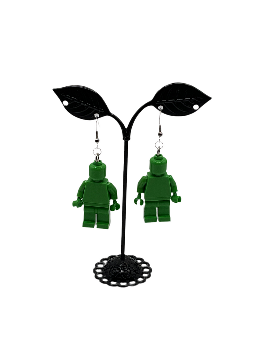 Pendientes hombre verde