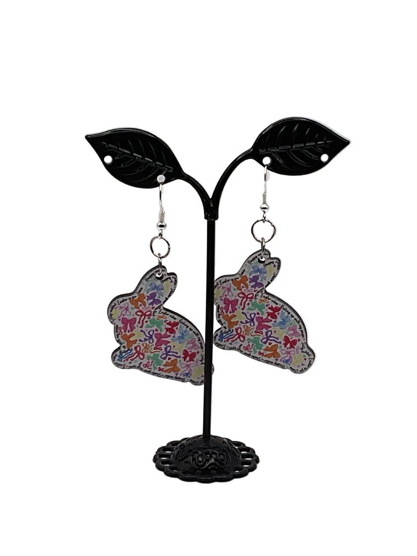 Patterened Easter Bunny Earrings