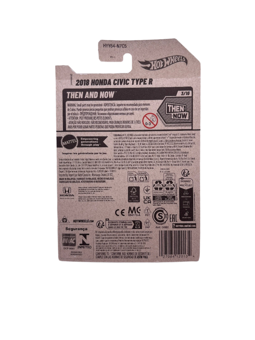 Hot Wheels 2018 Honda Civic Type R Diecast