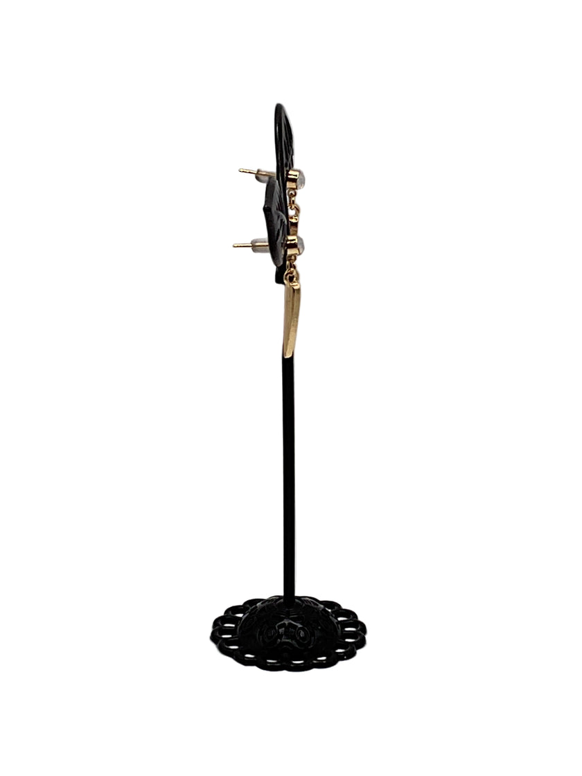 Opal and Rhinestone Earrings