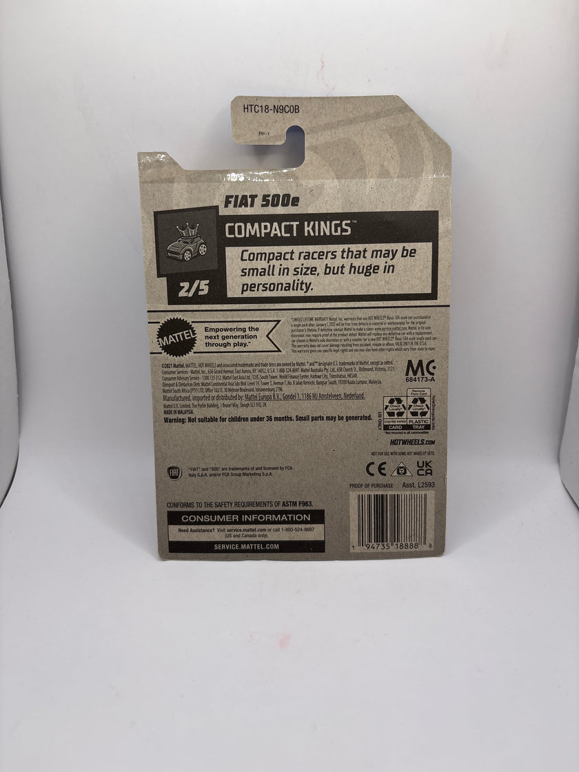 Hot Wheels Fiat 500e Diecast
