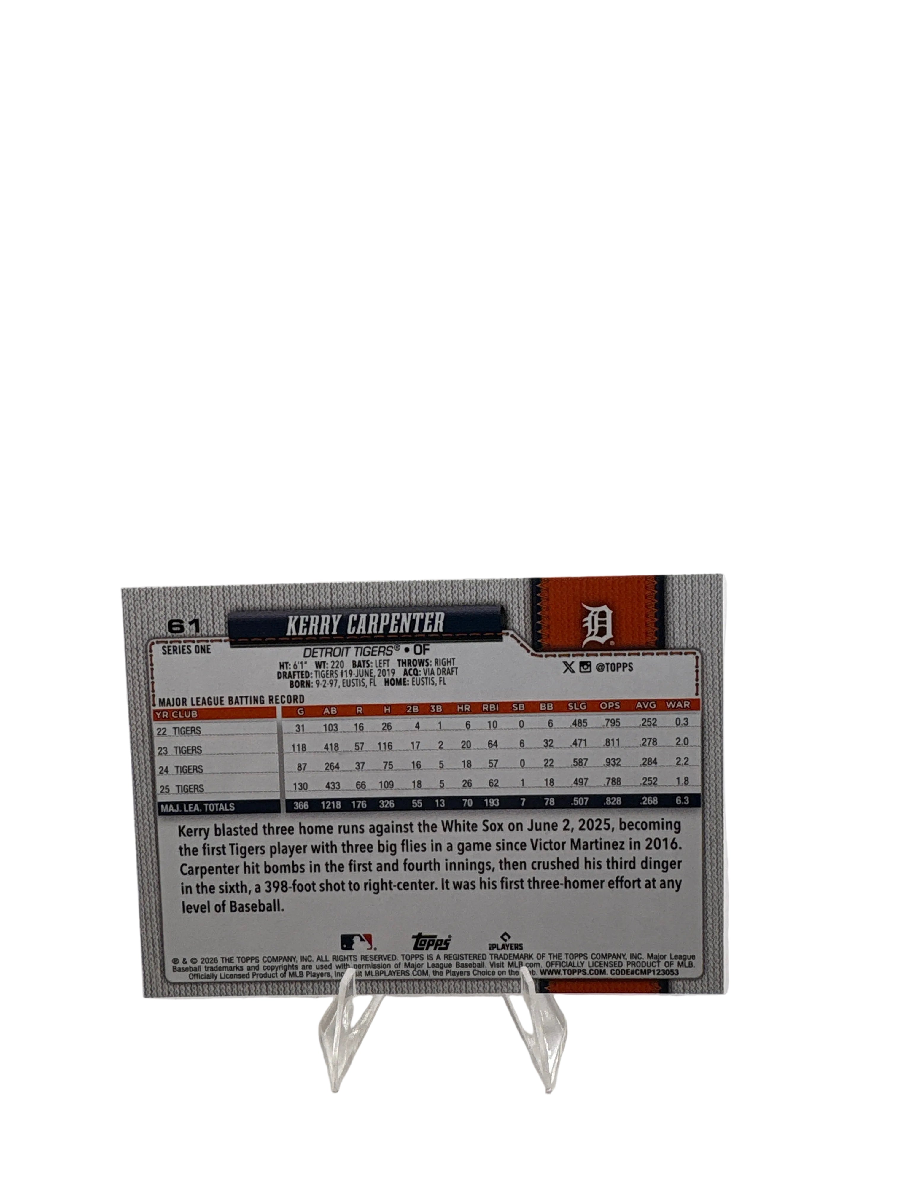 Topps Kerry Carpenter