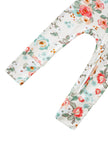 PoshTOT Retro Small Flowers Bamboo Baby Convertible Zippy Romper