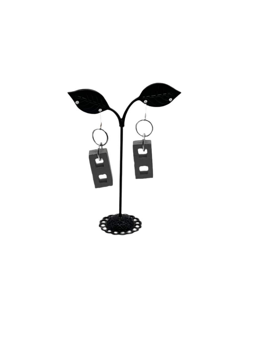 Cinder block earrings