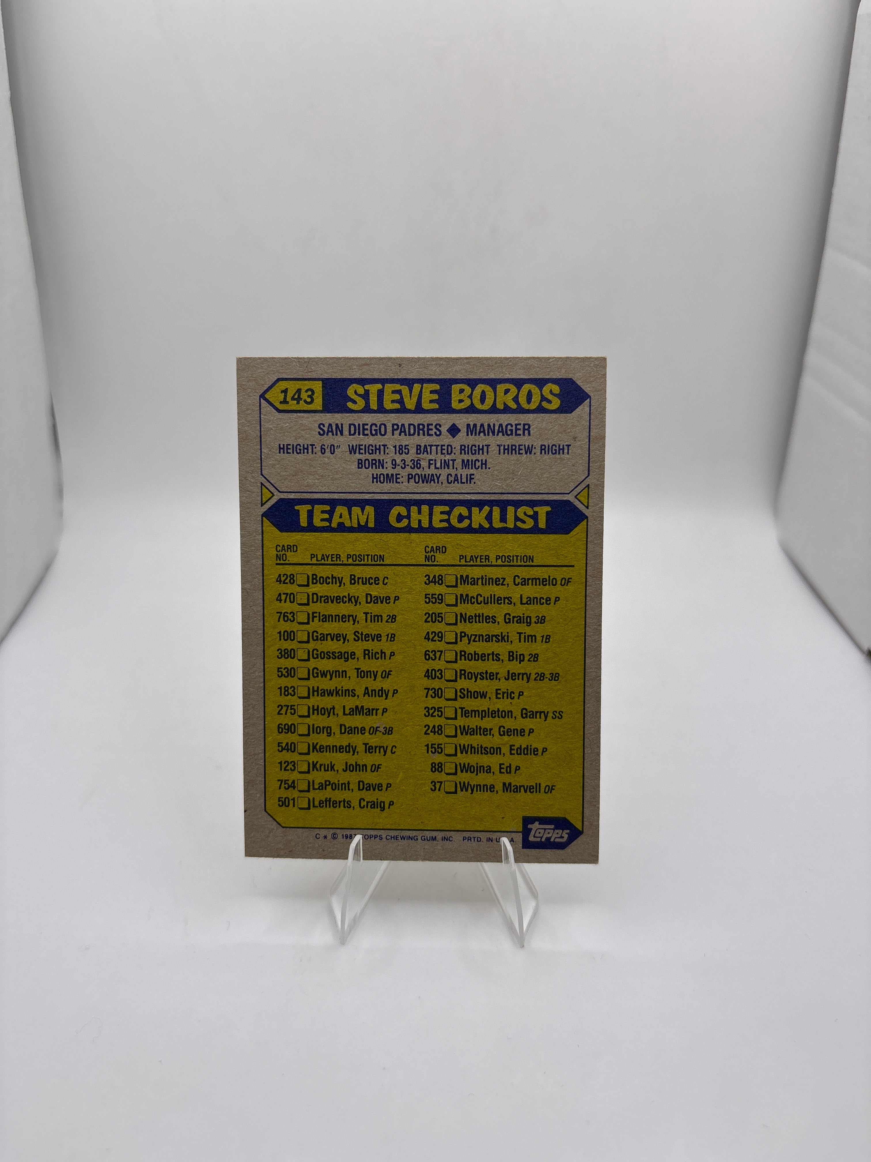 Topps Steve Boros