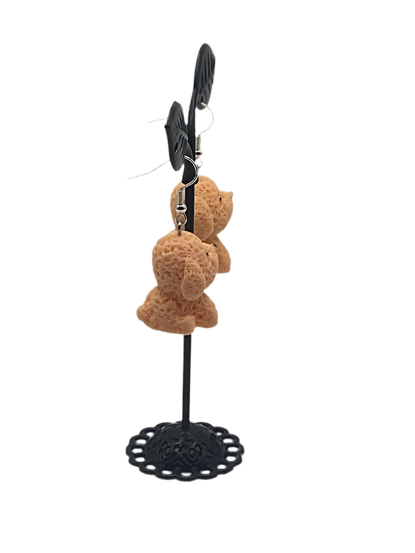 Fluffy dog earrings