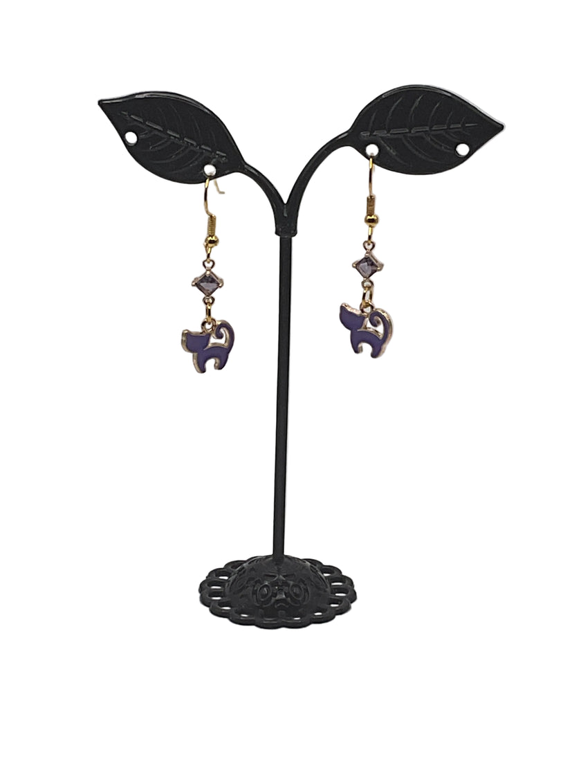 Kitties,Crosses  and Crystal  Earrings