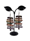 Halloween signpost earrings