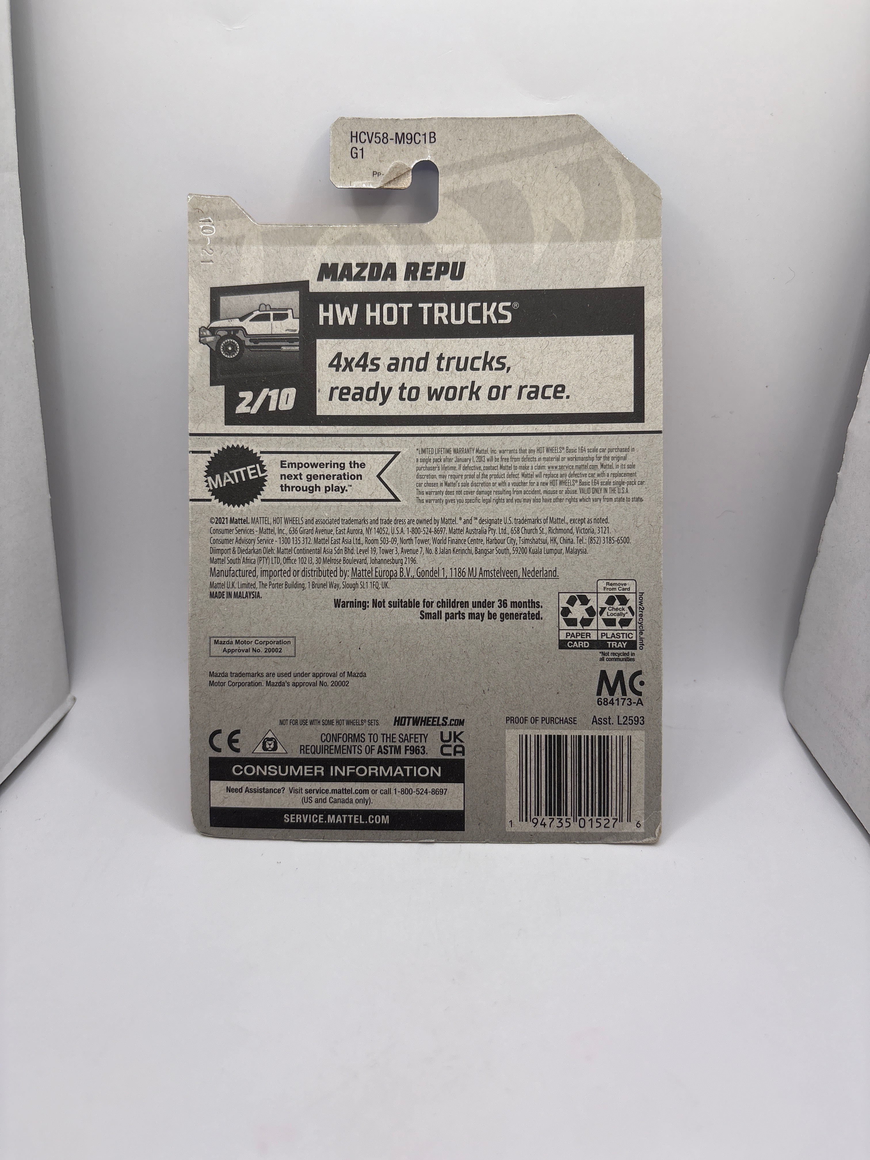 Hot Wheels Mazda Repu Diecast