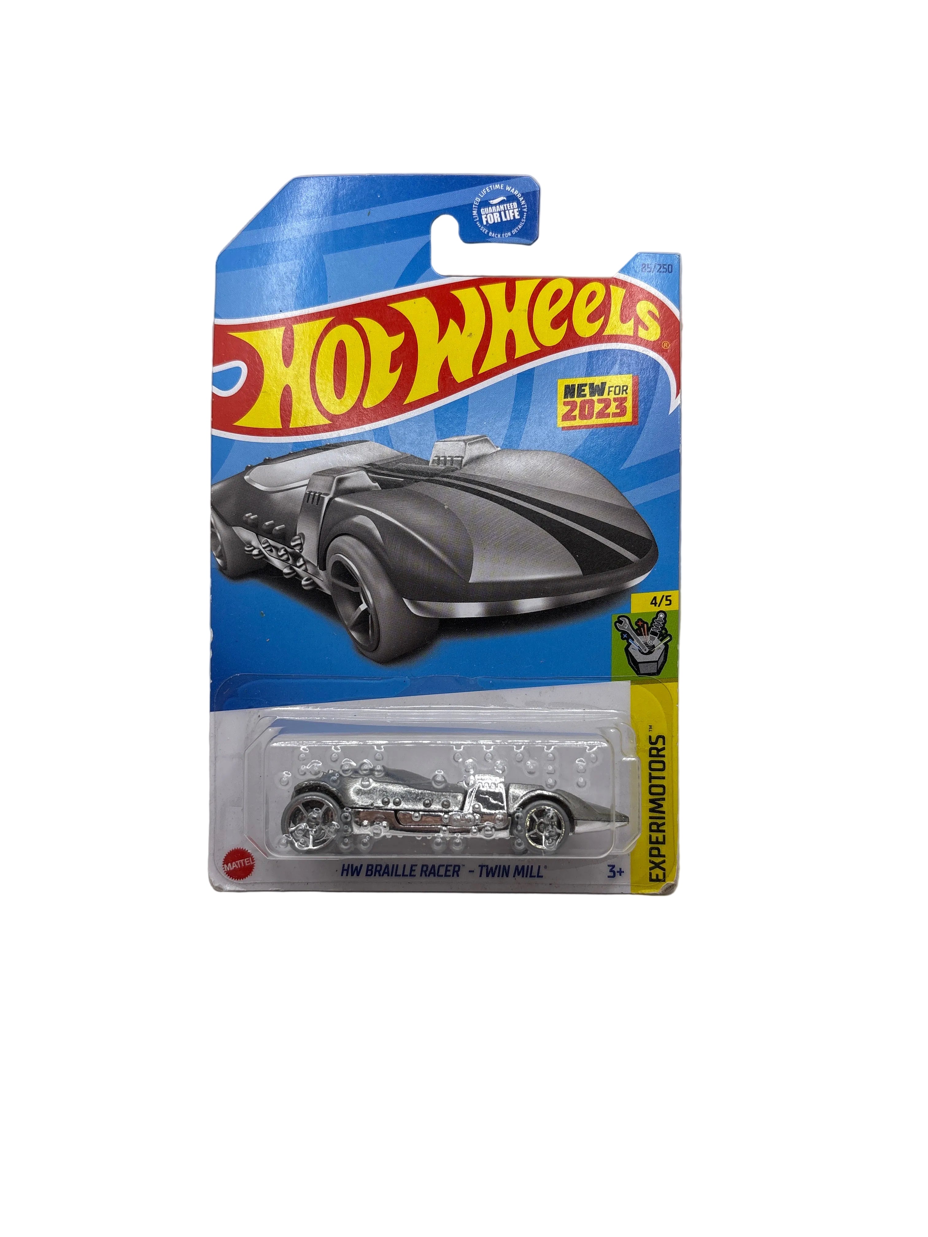 Hot Wheels HW Braille Racer-Twin Mill Diecast silver