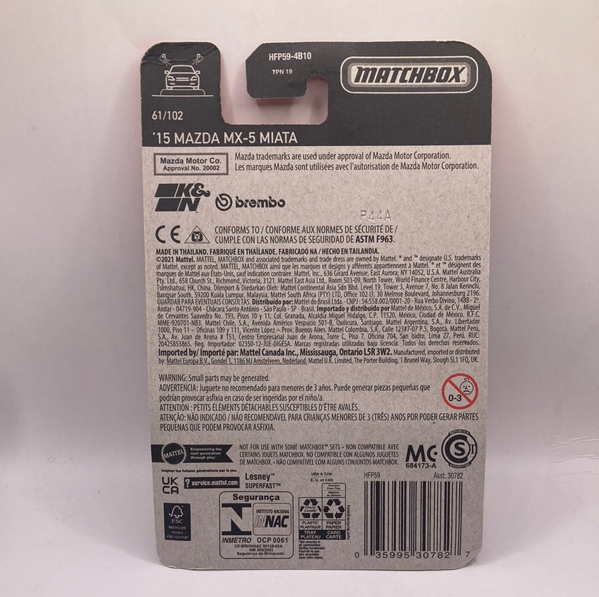 Matchbox 15 Mazda MX-5 Miata Diecast
