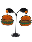 Cheese burger earrings