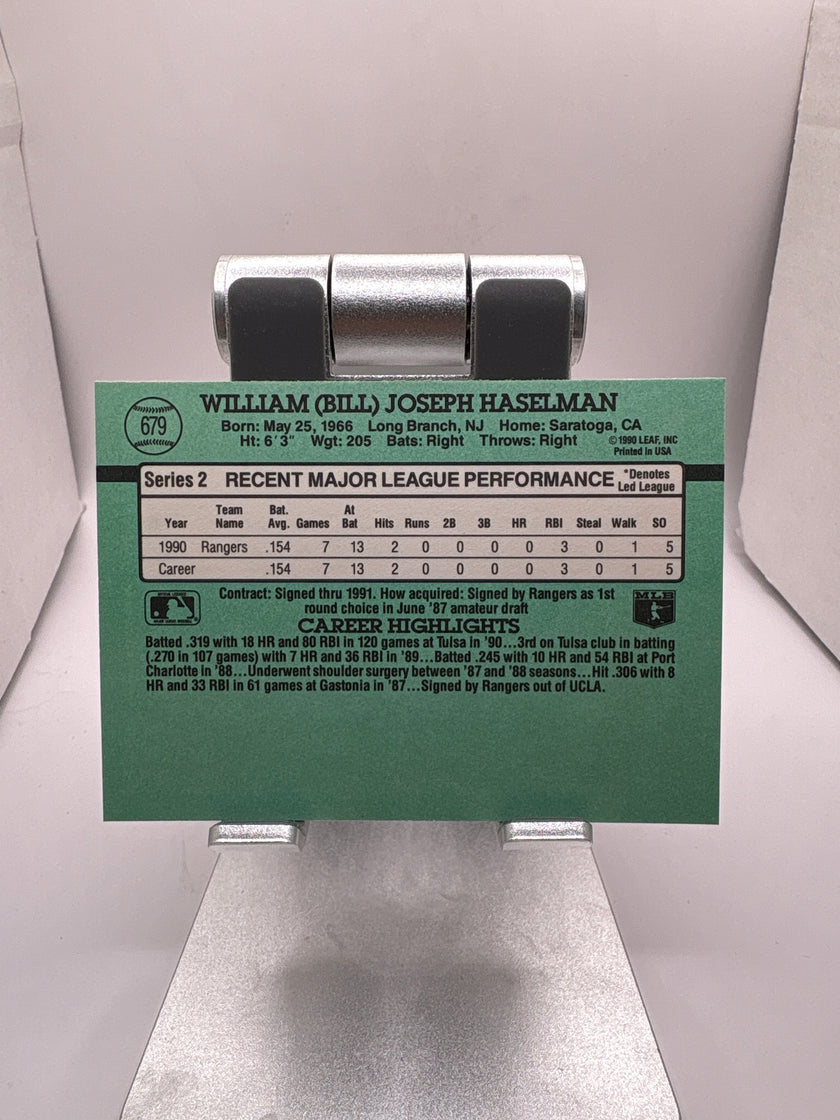 Donruss Bill Haselman Sports Card