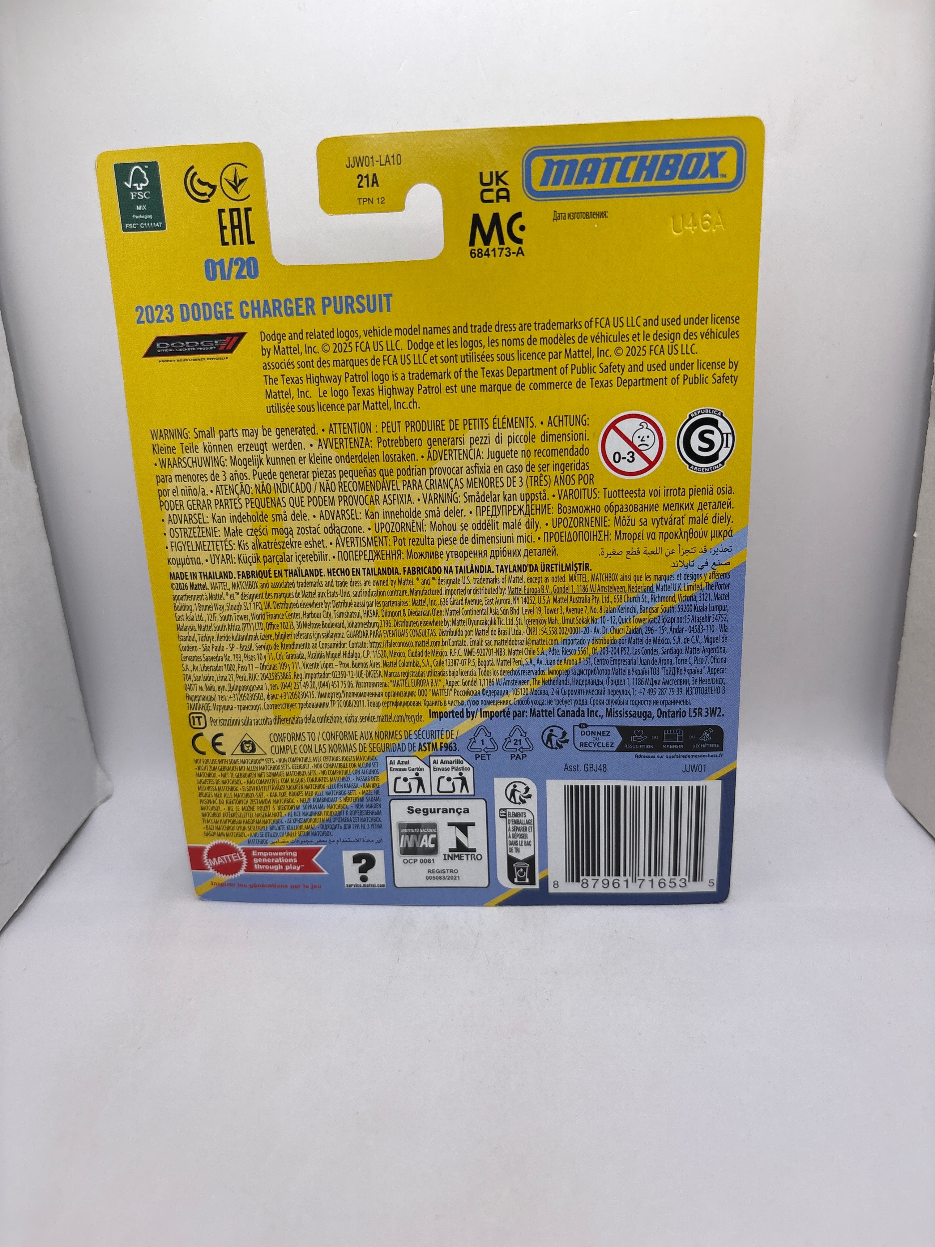 Matchbox 2023 Dodge Charger Pursuit Diecast black