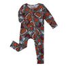 PoshTOT Football Bamboo Baby Convertible Zippy Romper