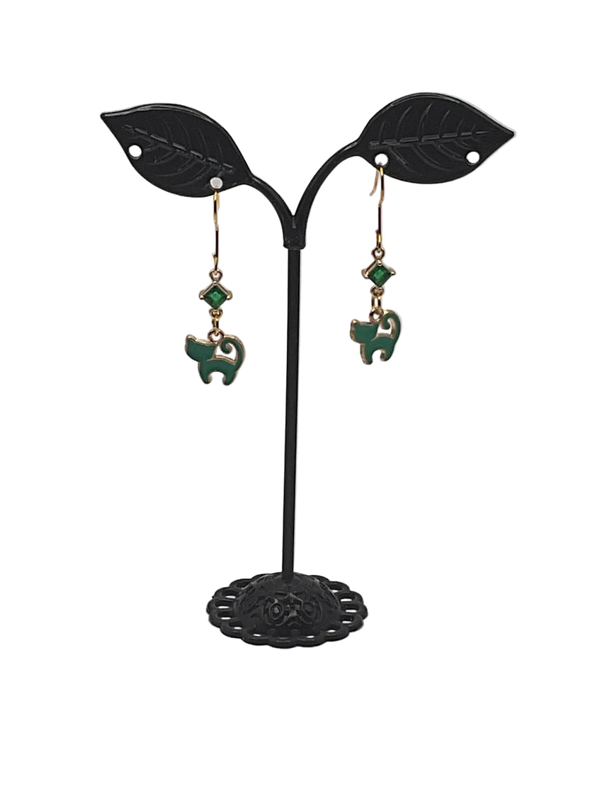 Kitties,Crosses  and Crystal  Earrings