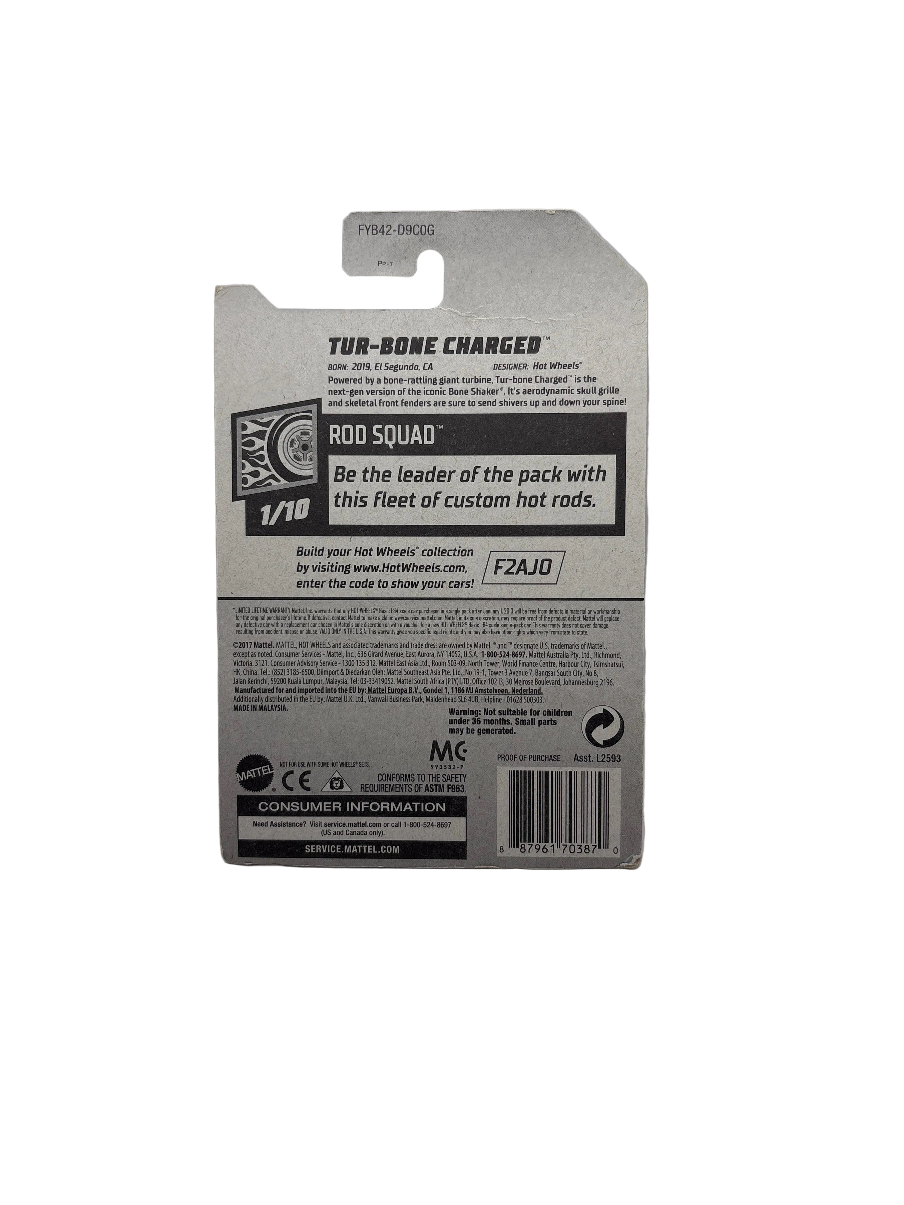 Hot Wheels Tur-Bone Charged Diecast black