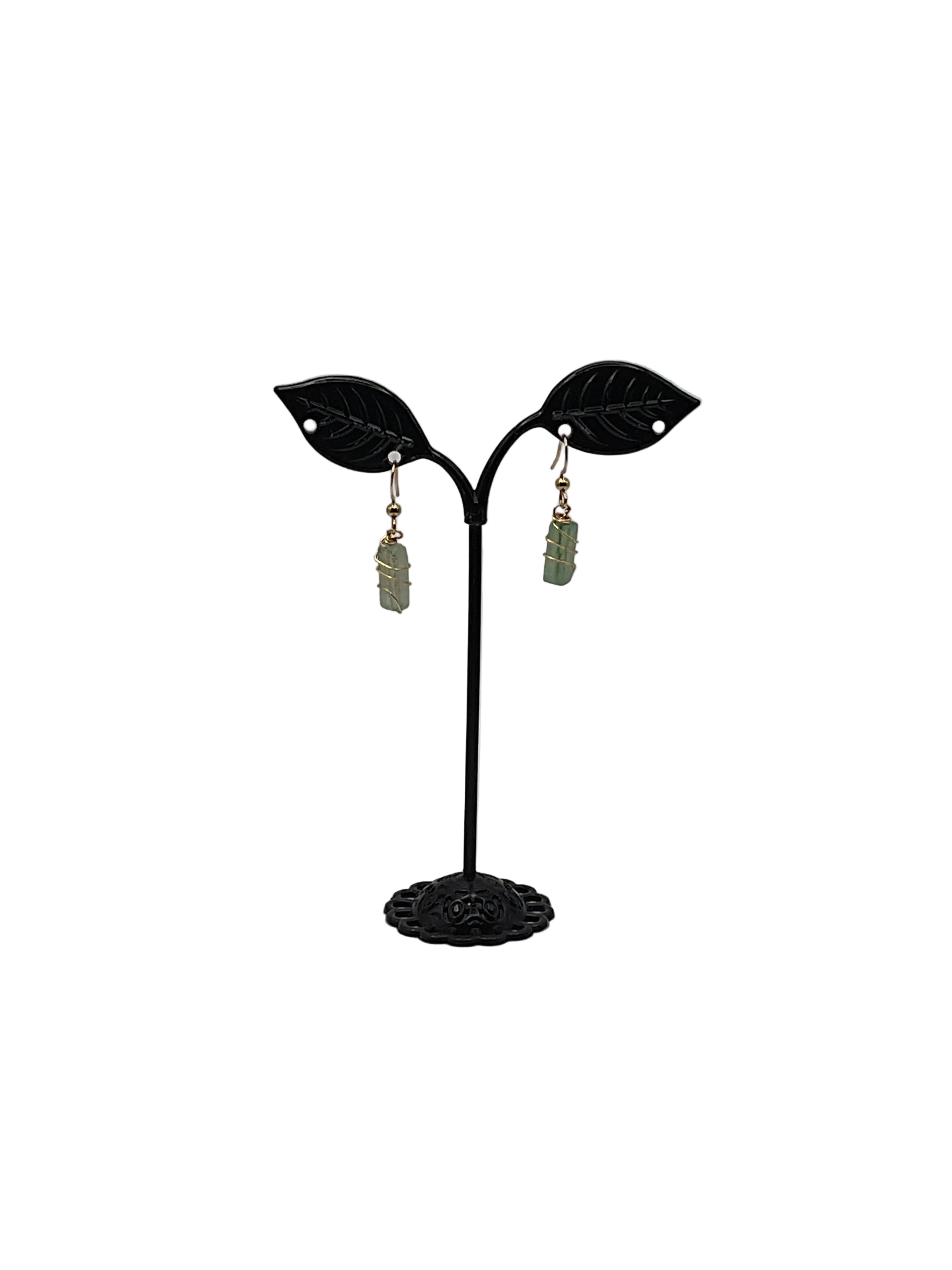 Light Green Gemstone Earrings