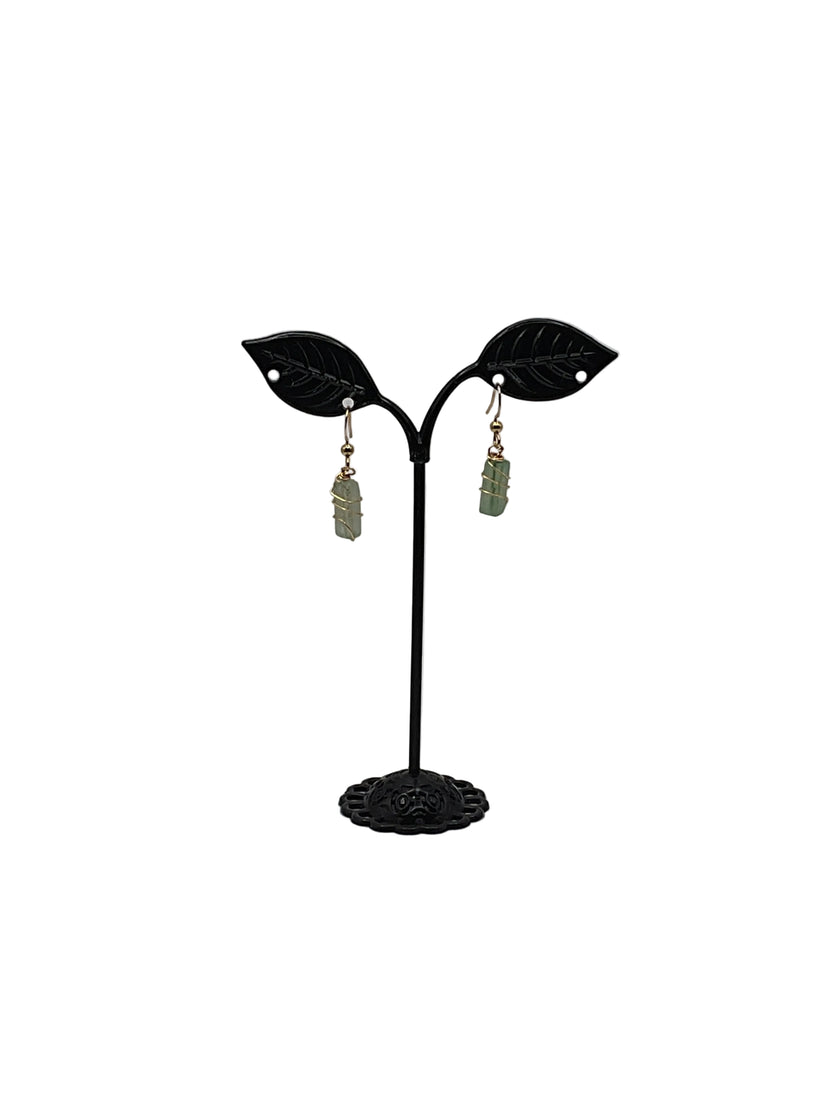 Light Green Gemstone Earrings