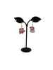 Pink cow earrings
