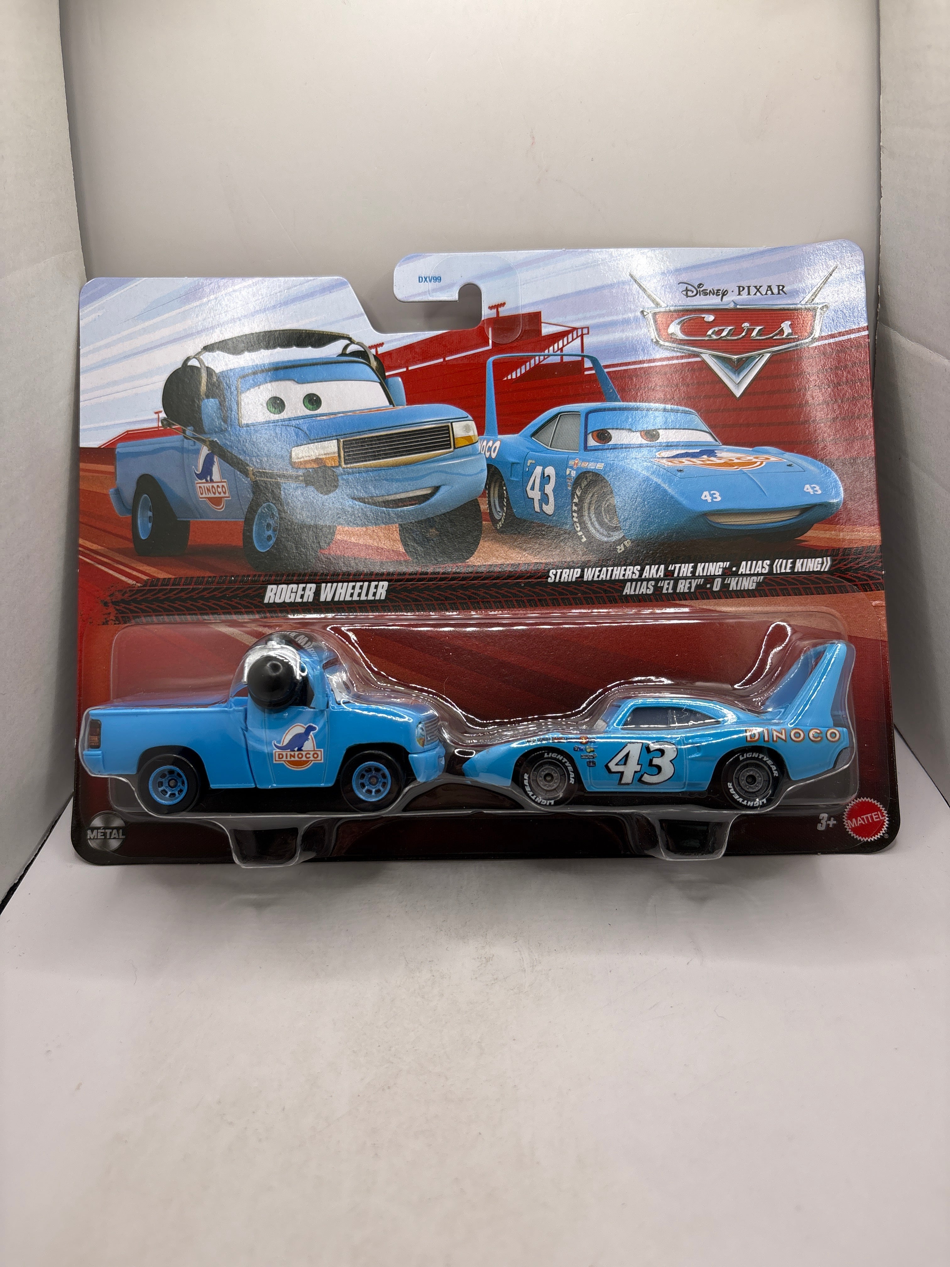Disney Pixar Cars Roger Wheeler Strip Weathers AKA The King Diecast blue