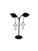 Silver cross earrings