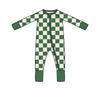Green Checkered Footies