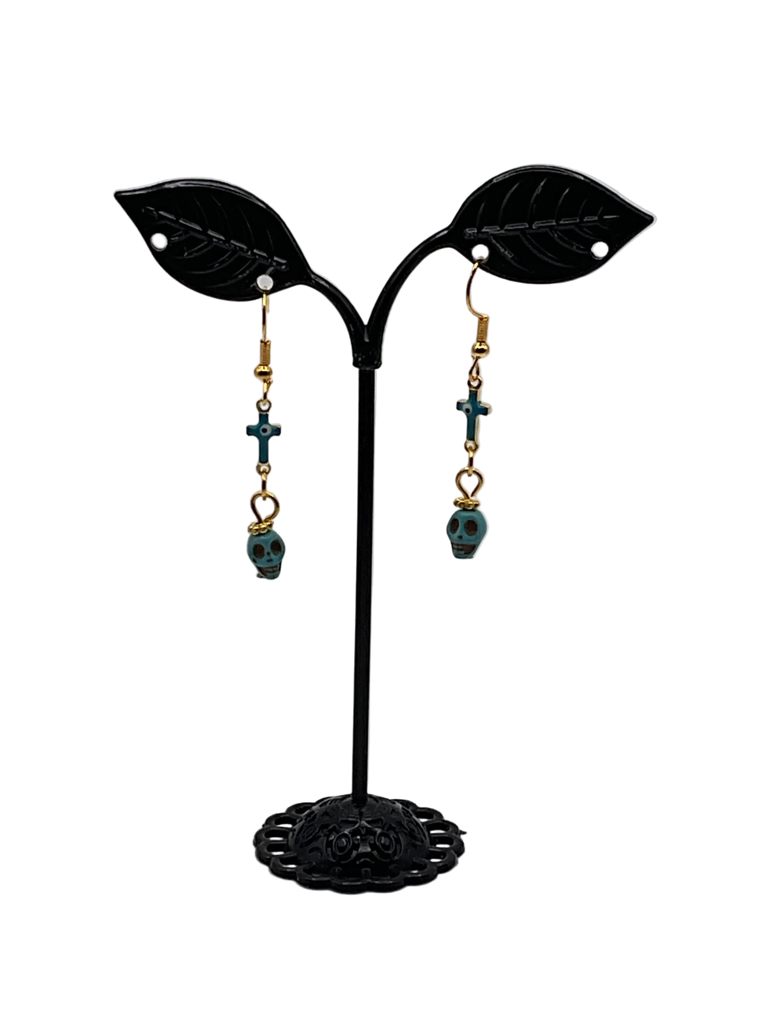 Colorful Tiny Skull Earrings