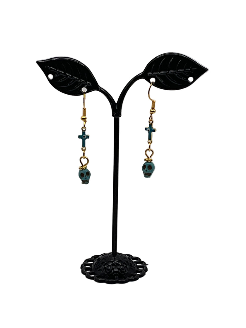 Colorful Tiny Skull Earrings