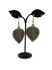 Black and Gold Layered Earrings