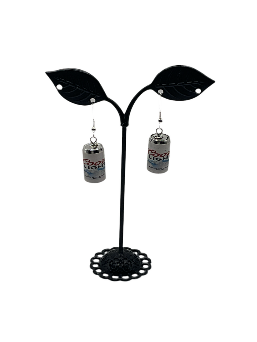 Coors Light Beer Earrings