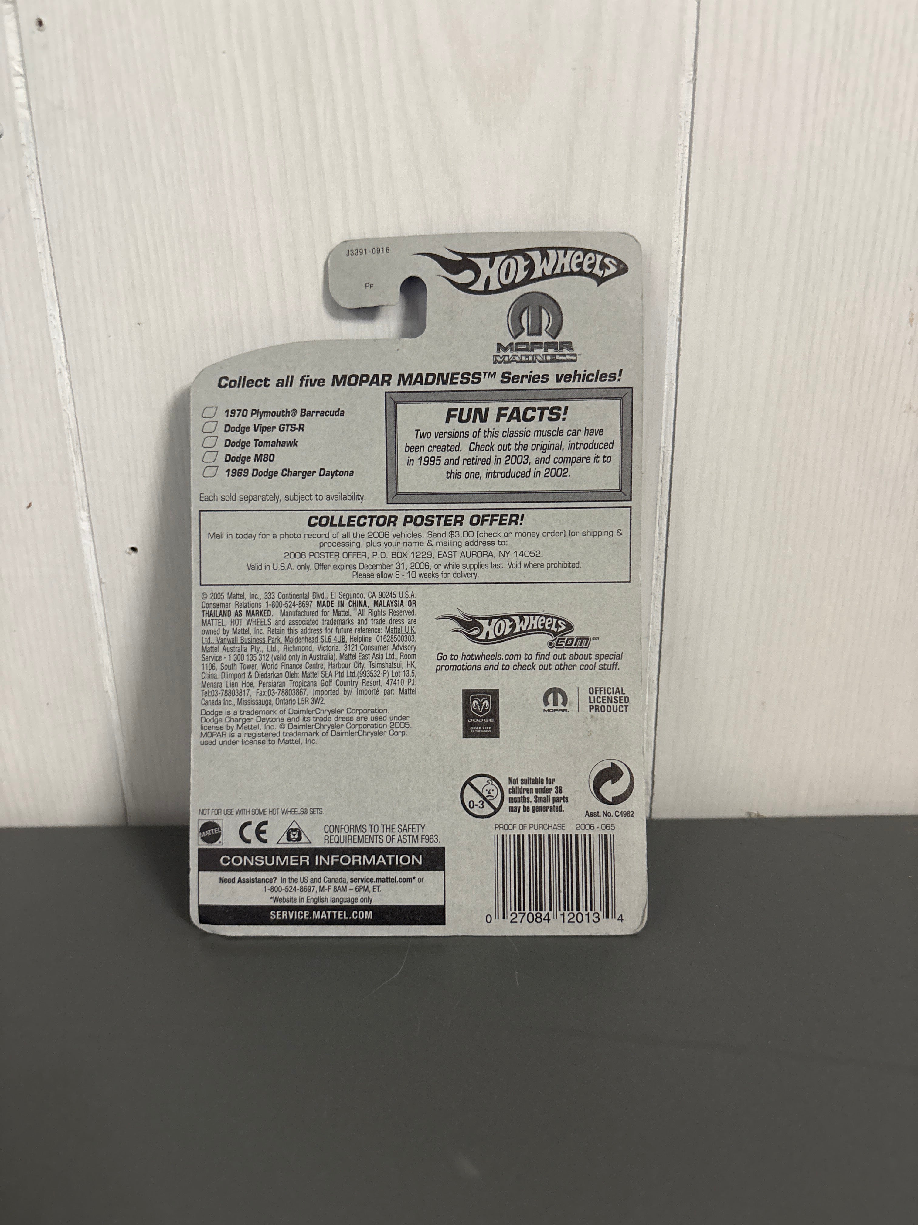 Hot Wheels 1969 Dodge Charger Daytona Diecast