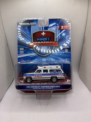 Greenlight 1991 Chevrolet Suburban Ambulance Diecast white