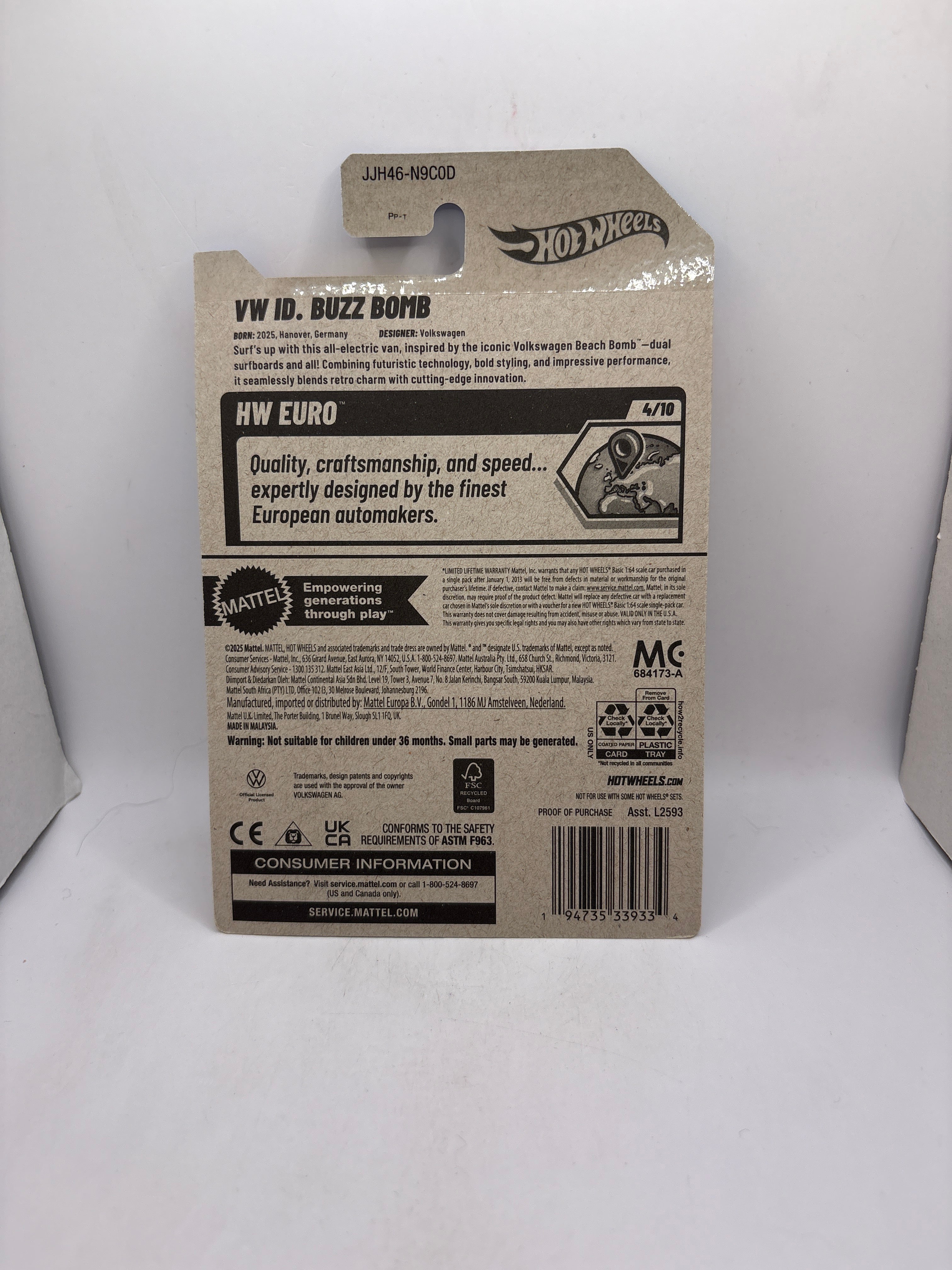 Hot Wheels VW ID. Buzz Bomb Diecast