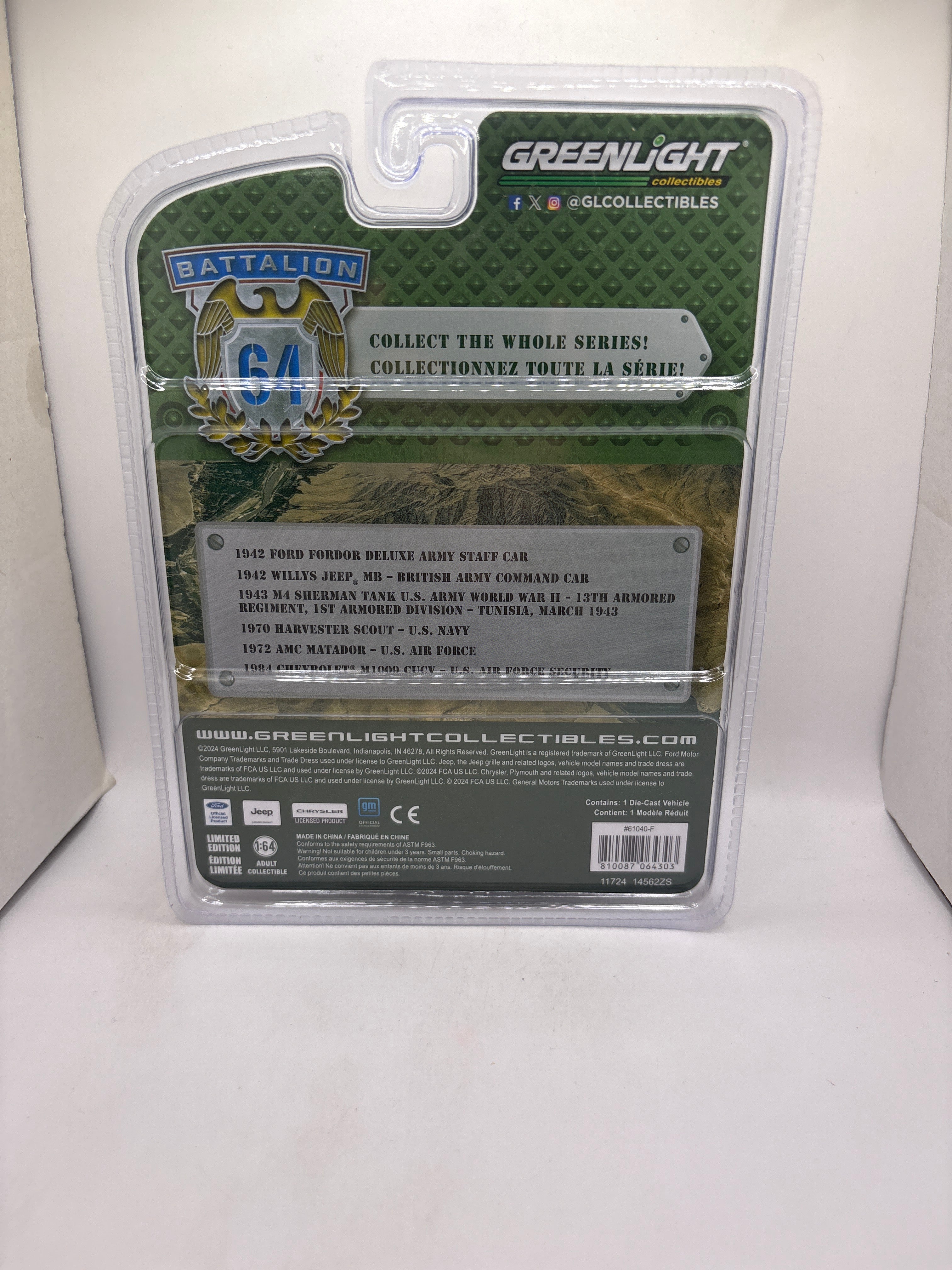 Greenlight 1984 Chevrolet M1009 CUCV-U.S. Air Force Security Diecast