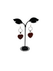 Red Jasper Stone Heart Earrings