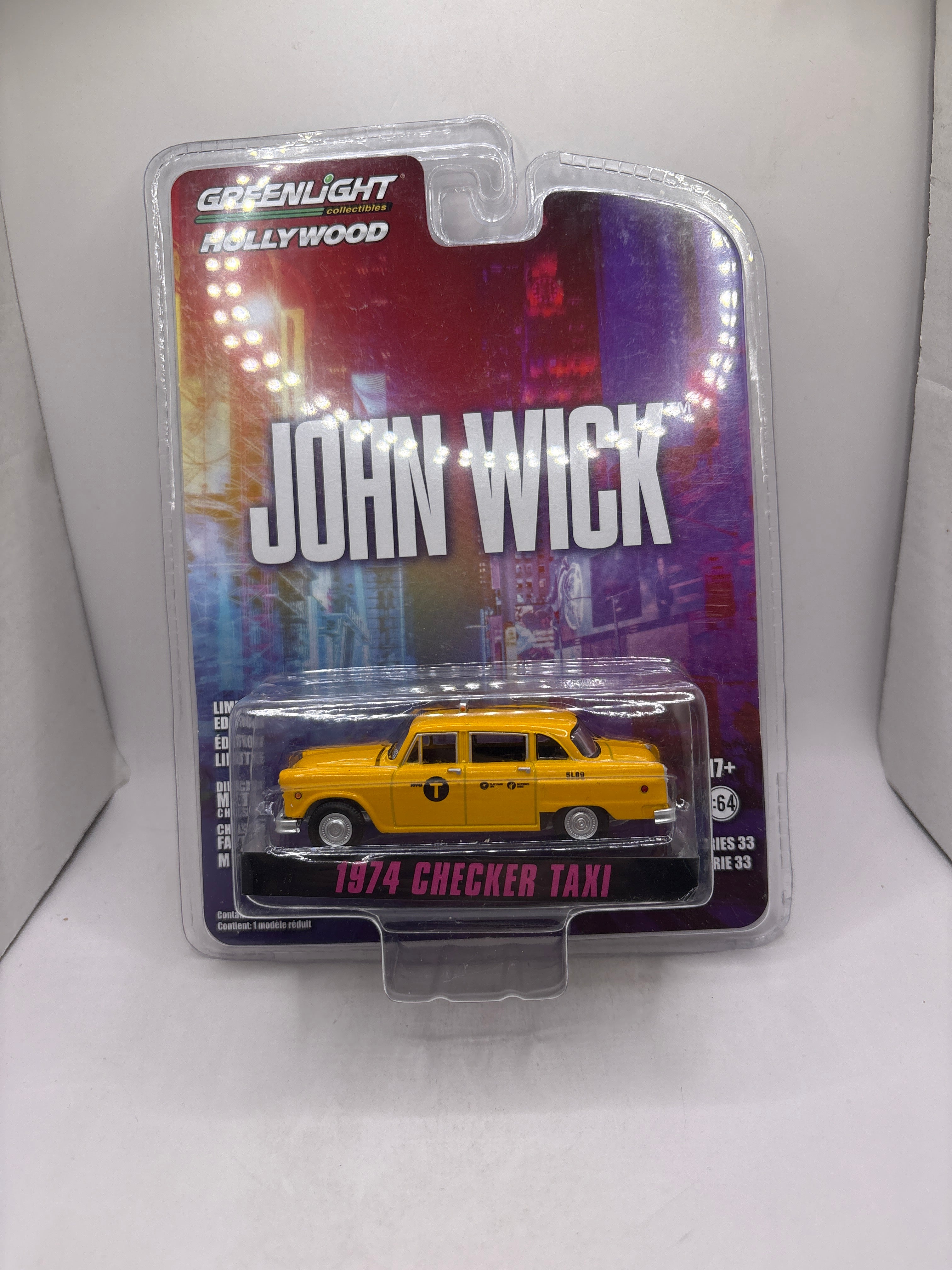 Greenlight 1974 Checker Taxi Diecast yellow