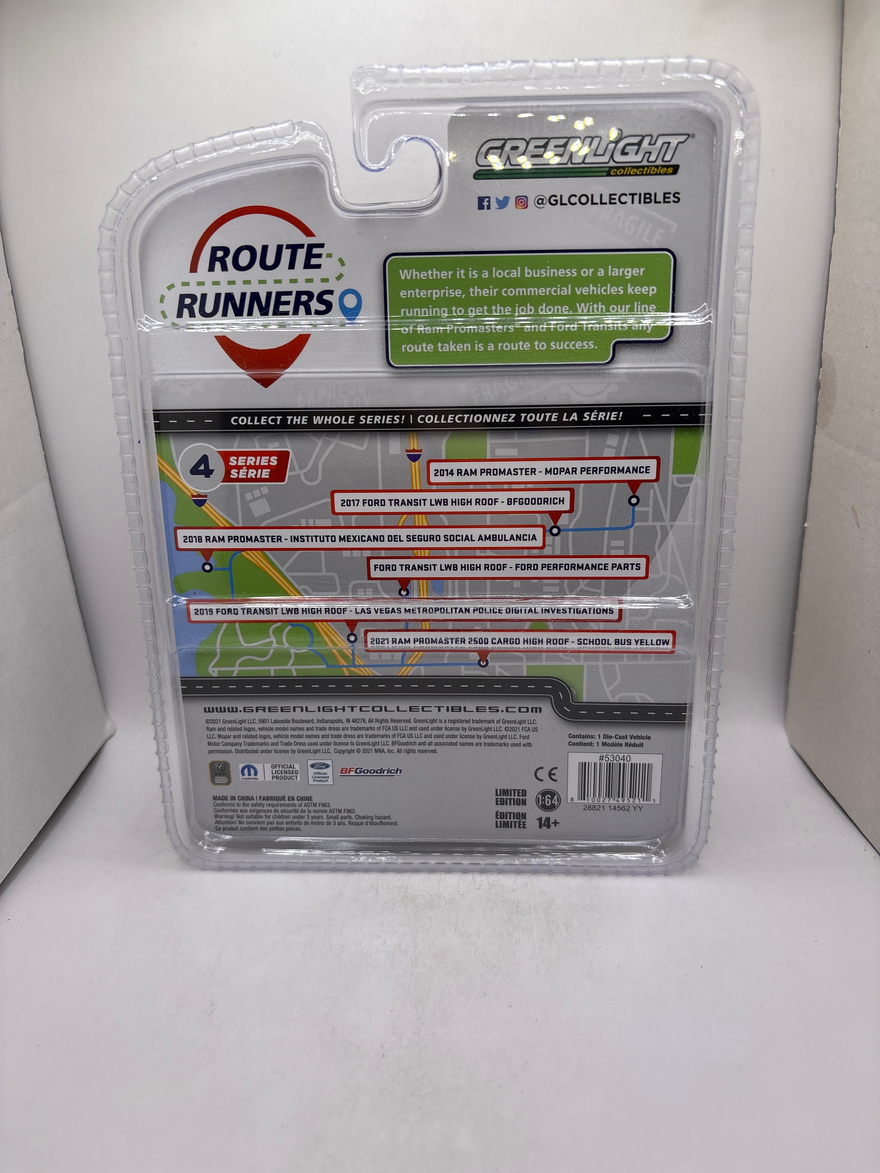 Greenlight 2017 Ford Transit LWB High Roof-BFGoodrich Diecast