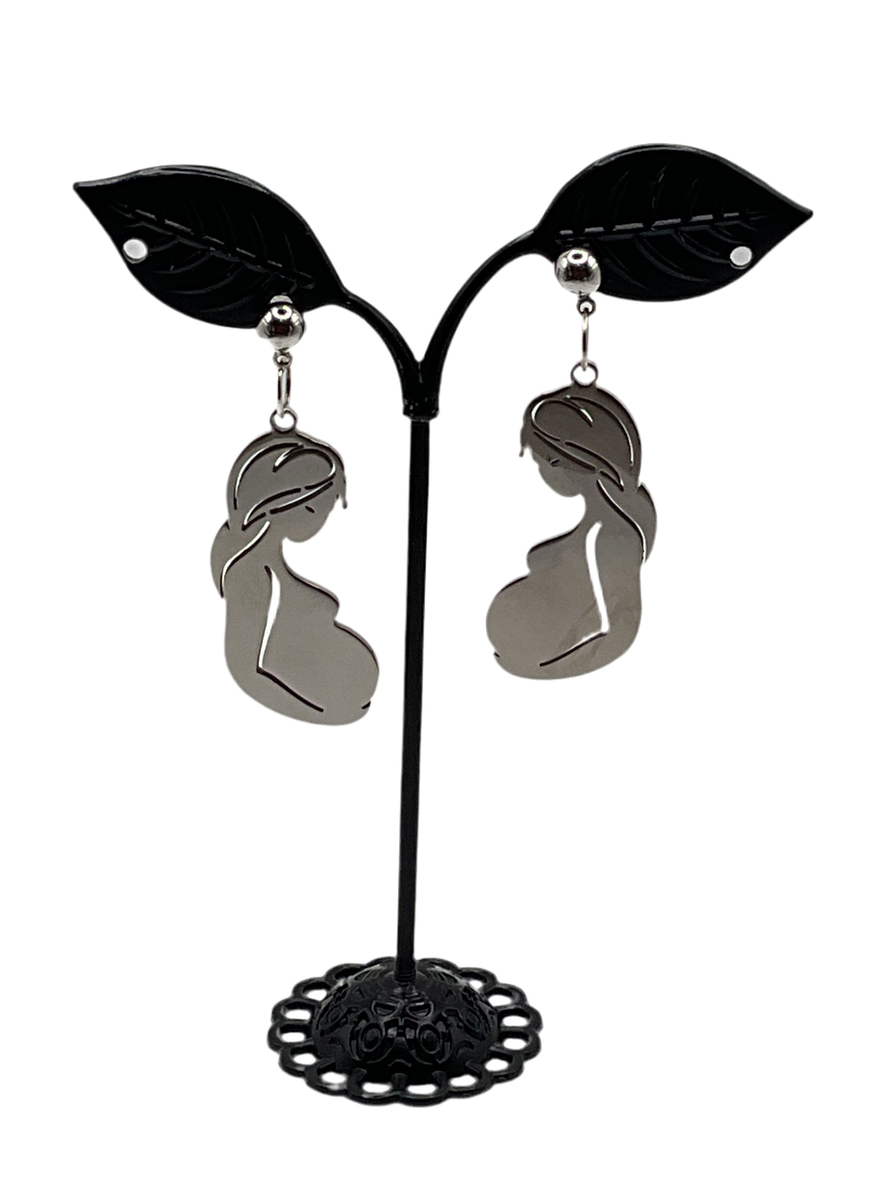 Pregnant lady silhouette Earrings