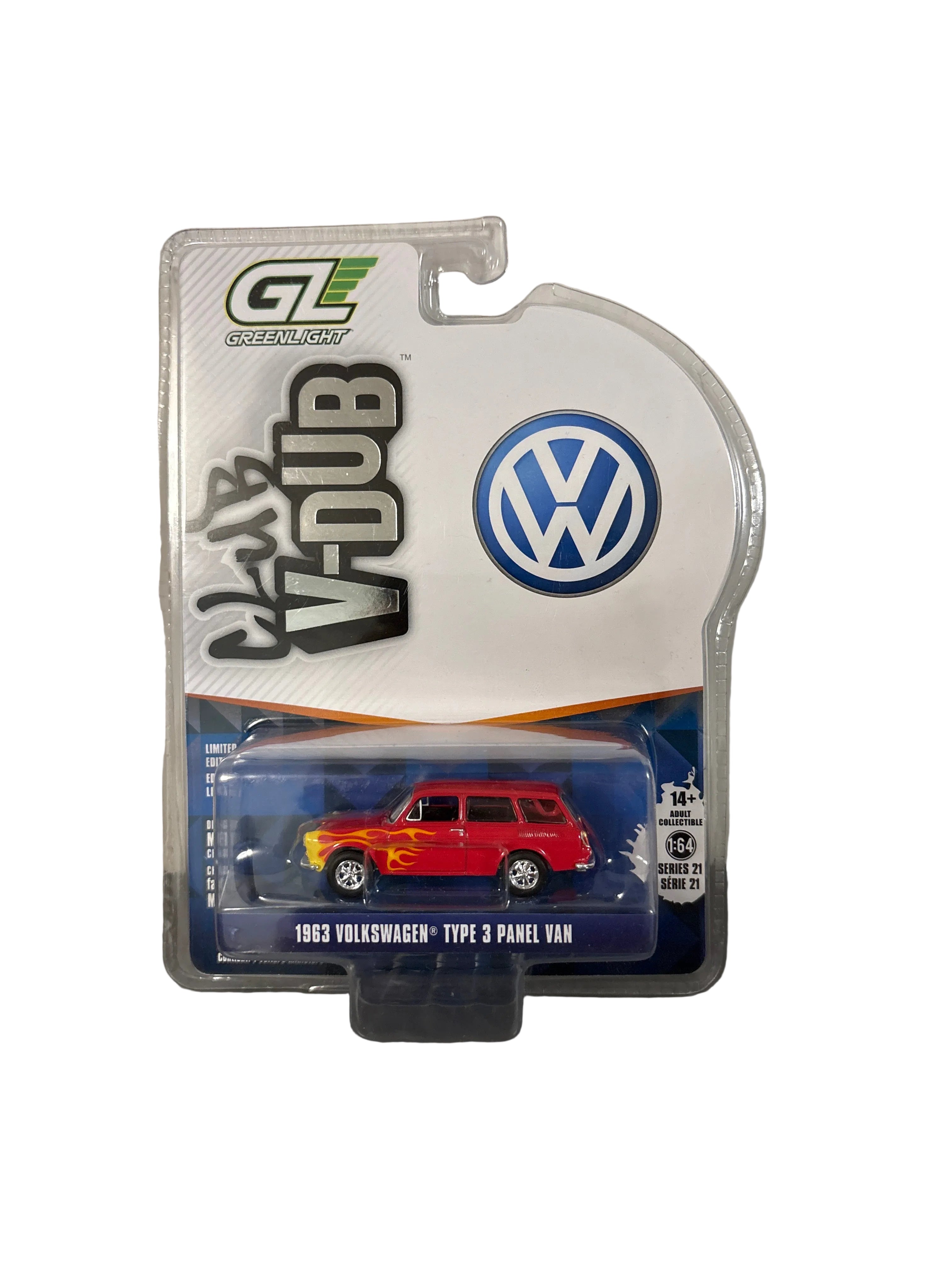 Greenlight 1963 Volkswagen Type 3 Panel Van Diecast red