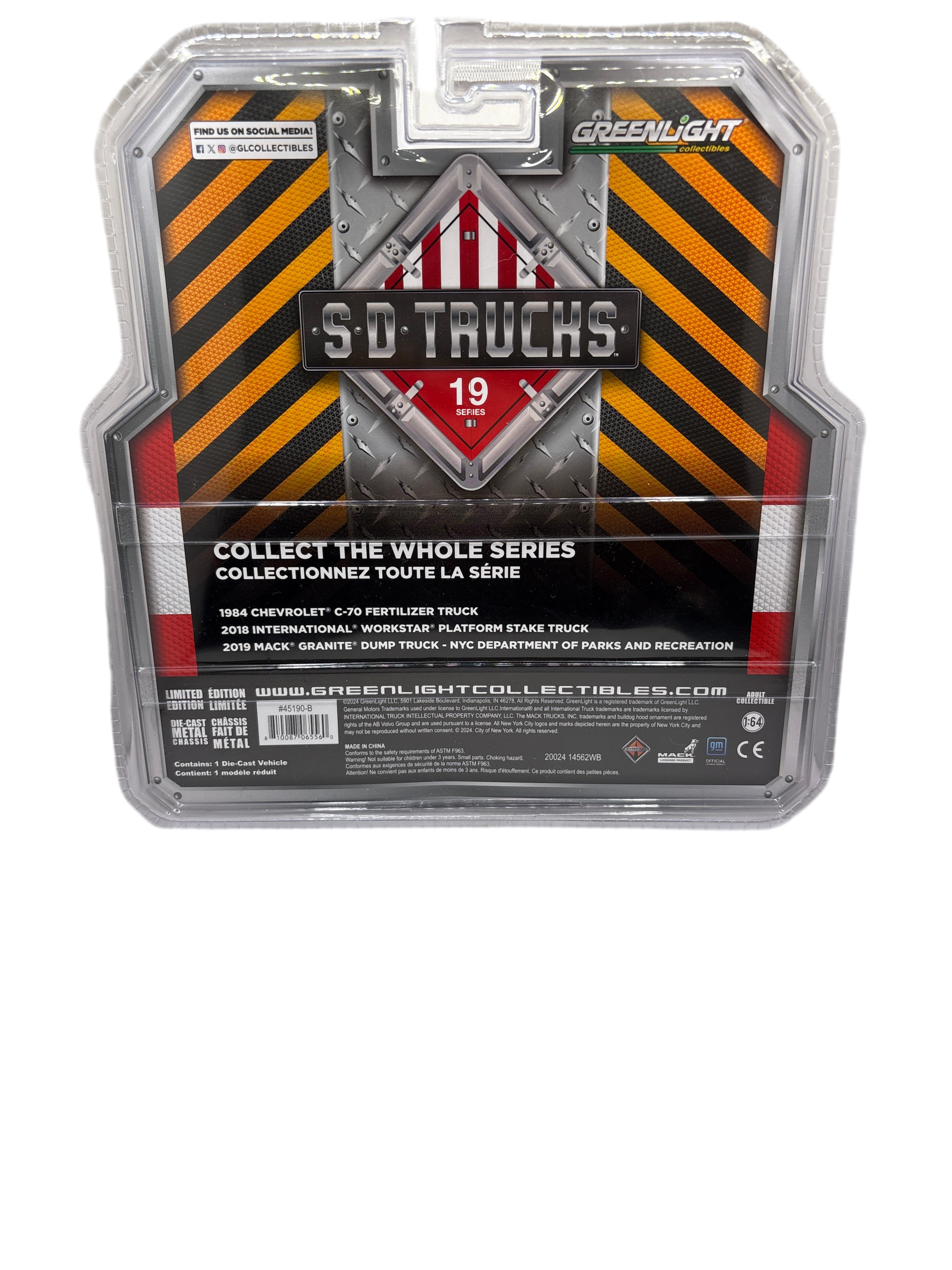 Greenlight 2018 International Workstar Platform Stake Truck Diecast