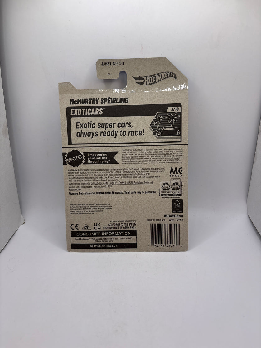 Hot Wheels McMurtry Speirling Diecast blue