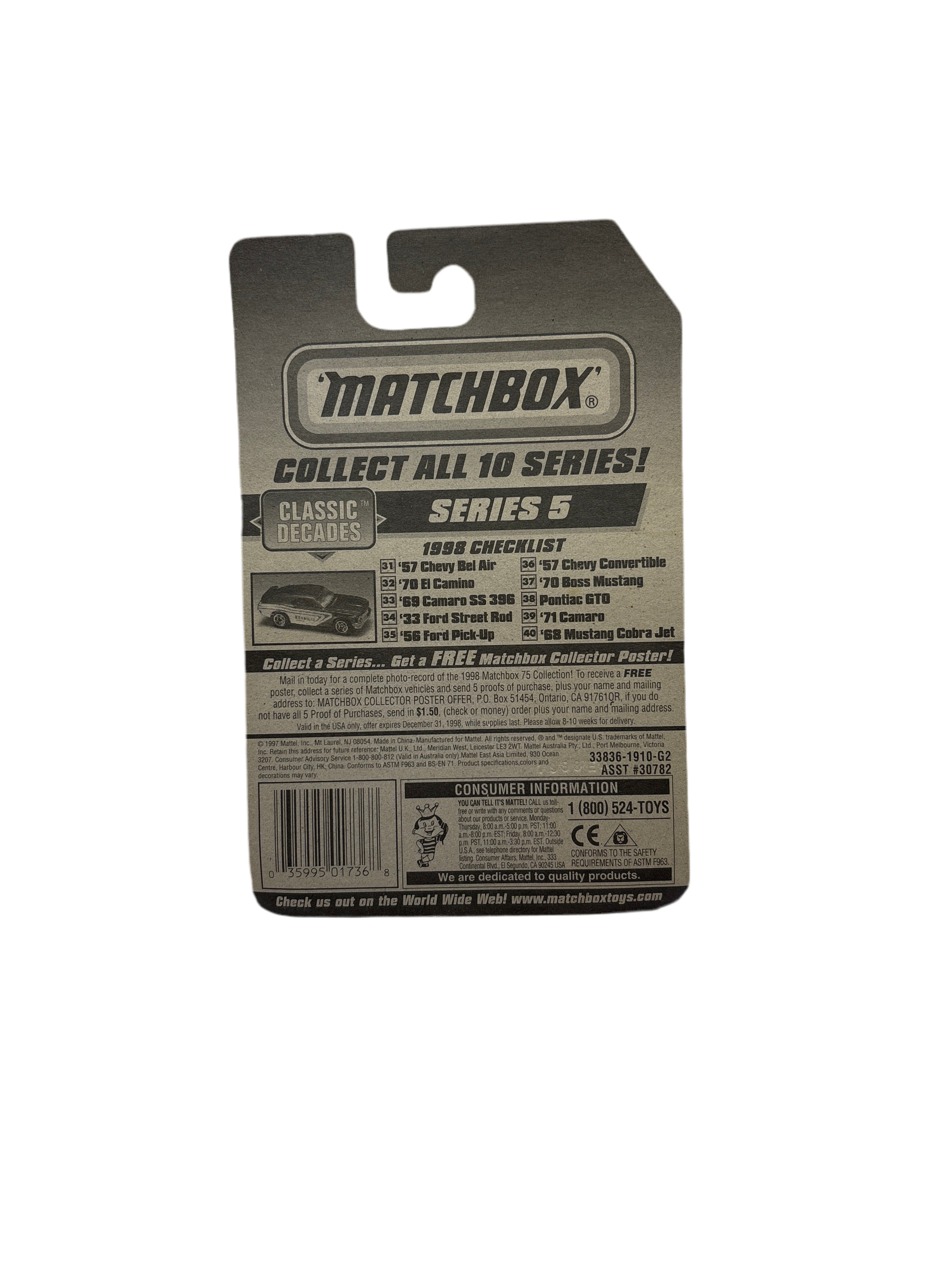 Matchbox 57 Chevy Convertible Diecast