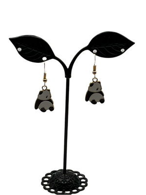 Baby panda earrings