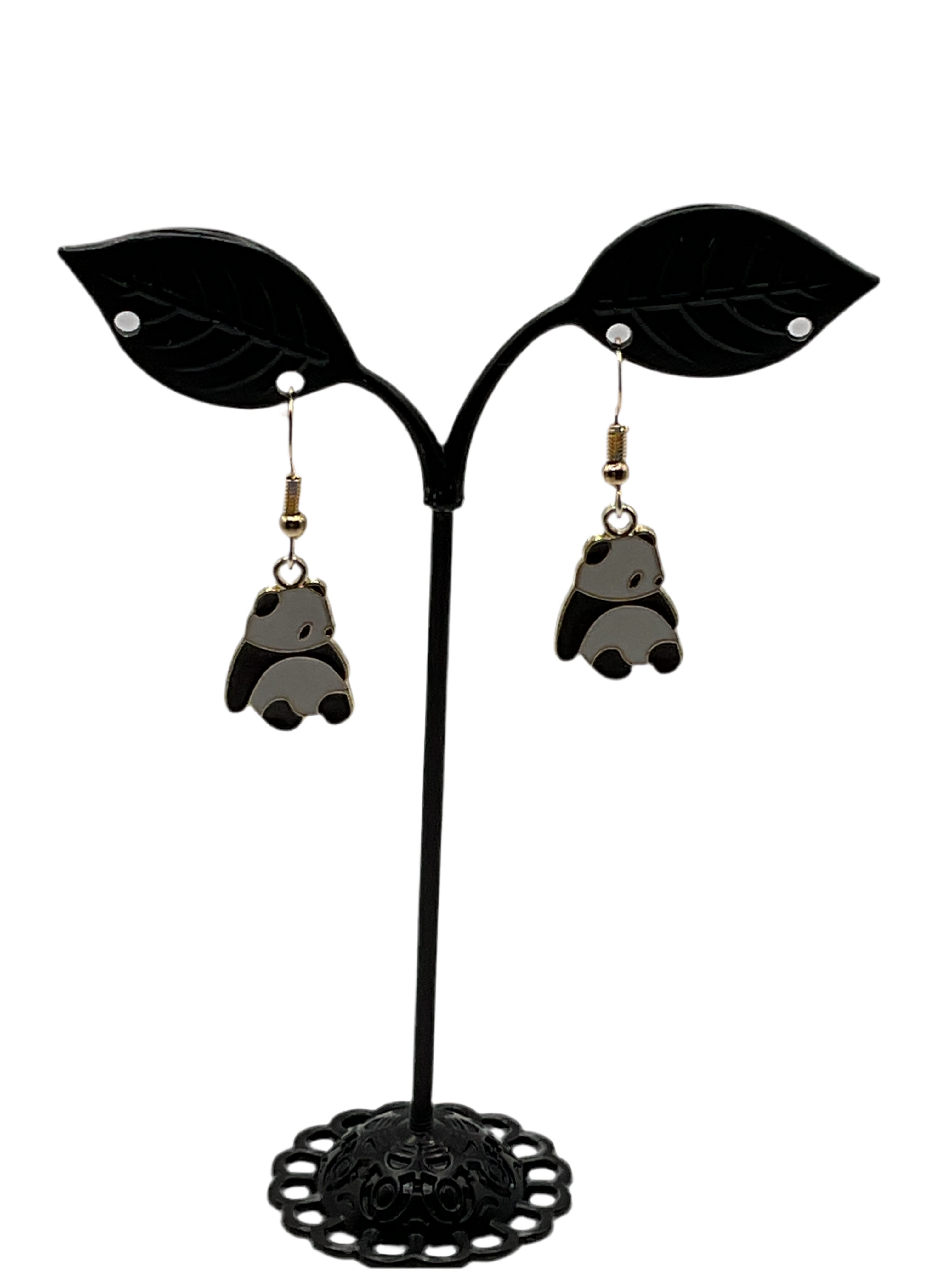 Baby panda earrings