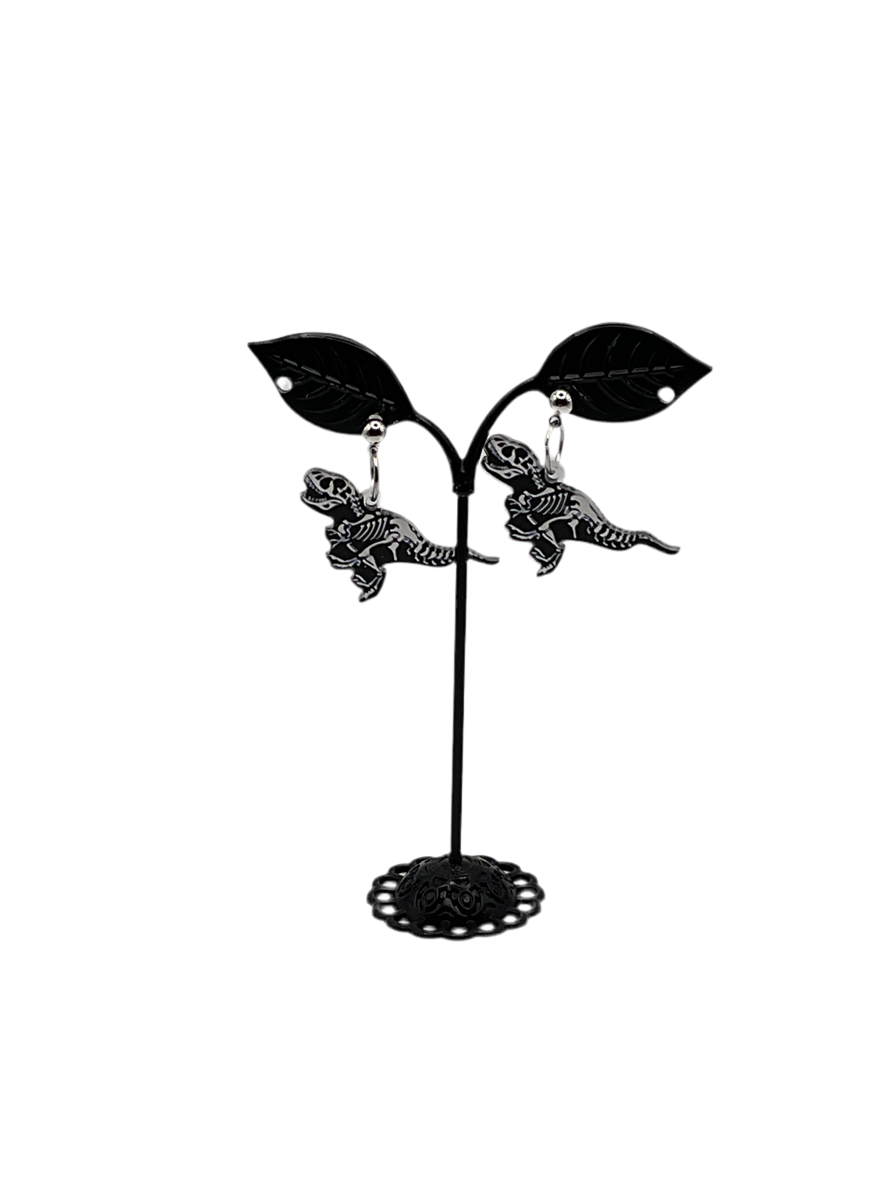Skeletal T-Rex Earrings