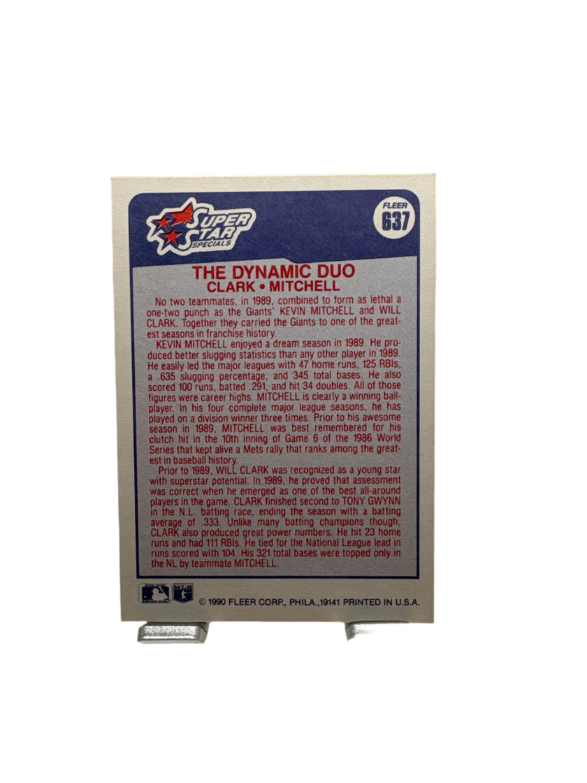 Fleer Will Clark Kevin Mitchell