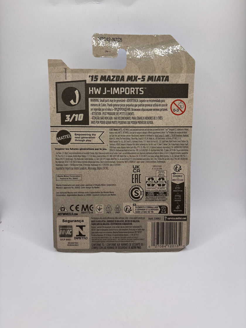 Hot Wheels 15 Mazda MX-5 Miata Diecast