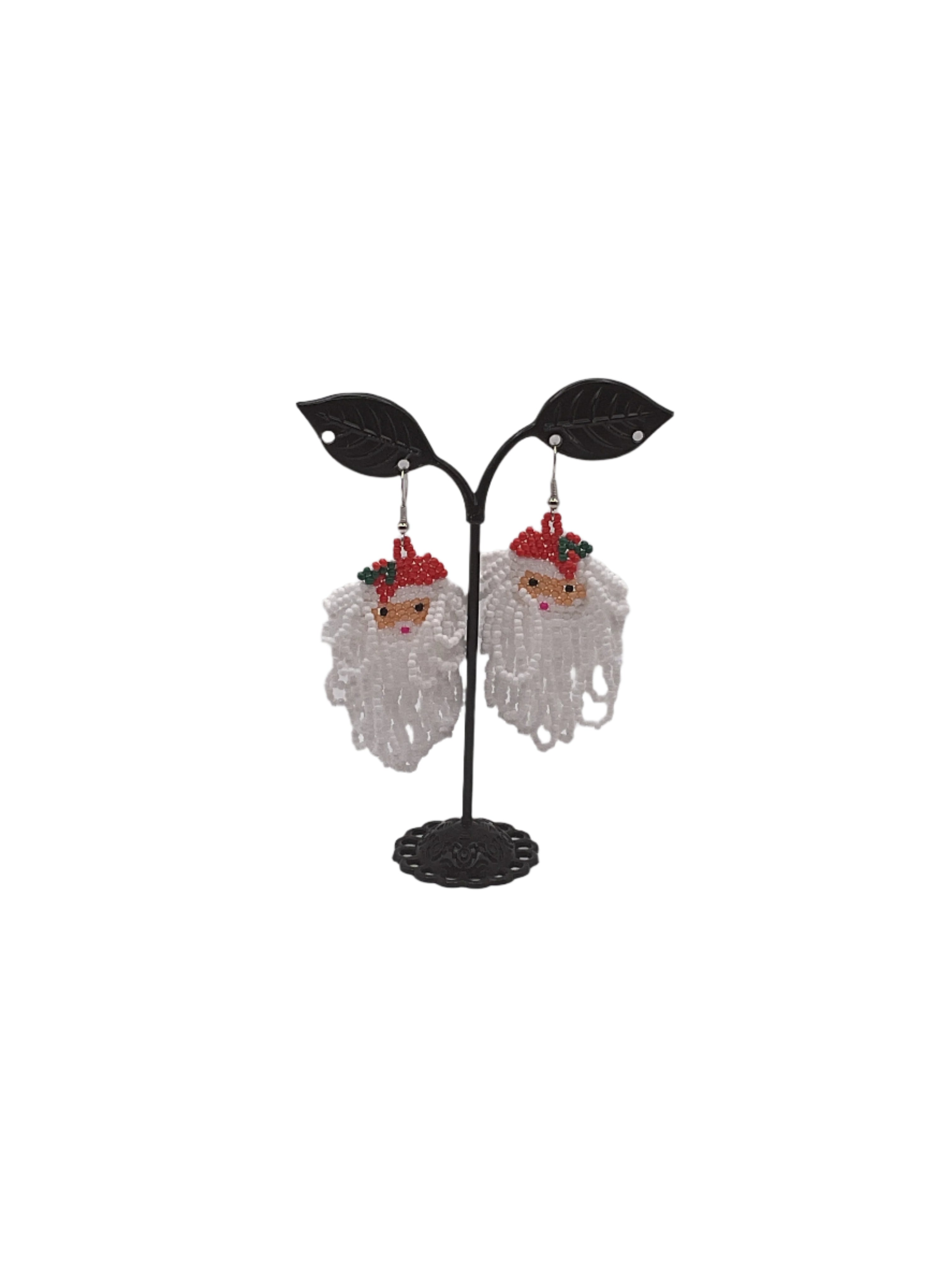 Santa Claus Beaded Earrings