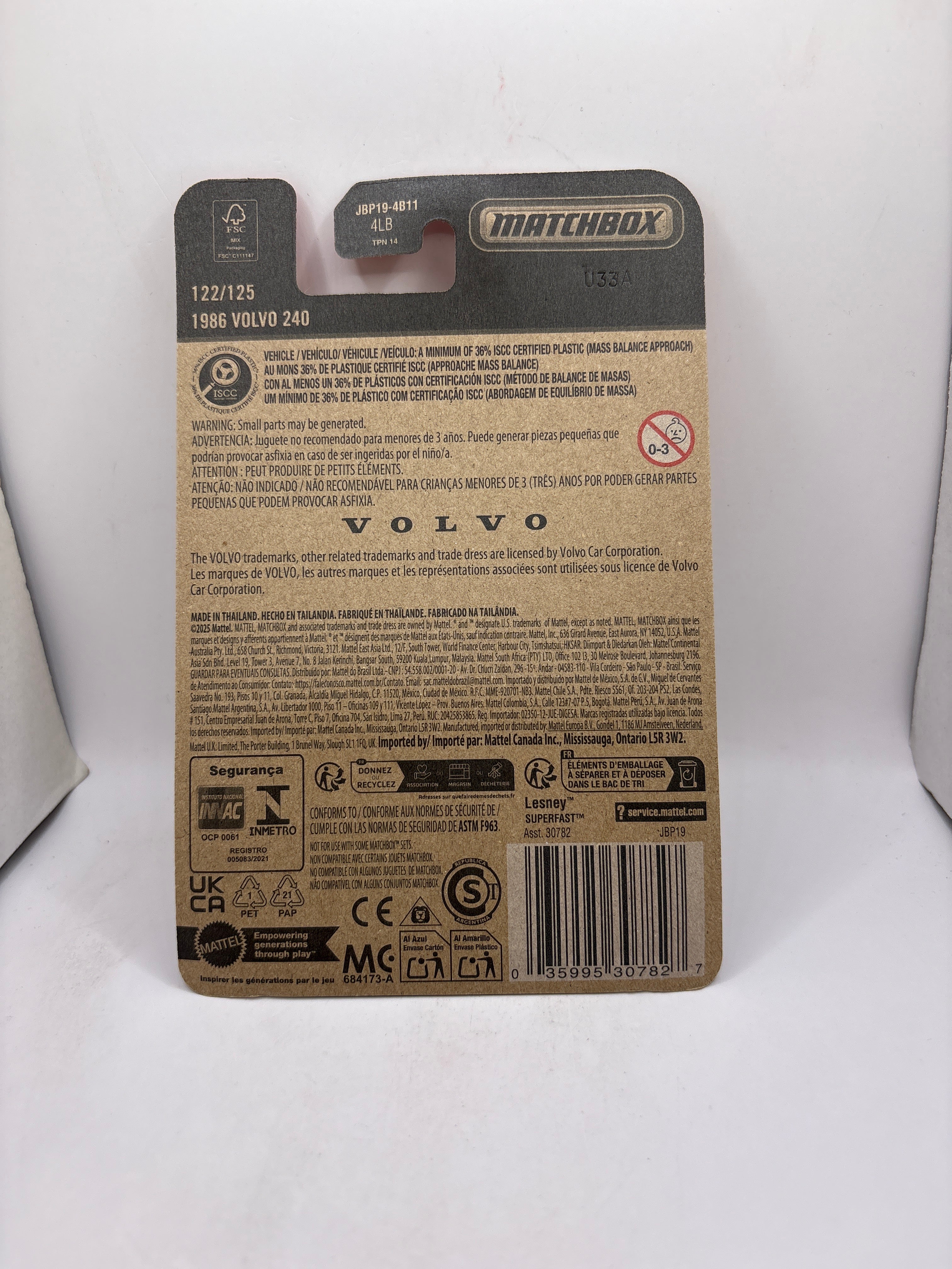 Matchbox 1986 Volvo 240 Diecast